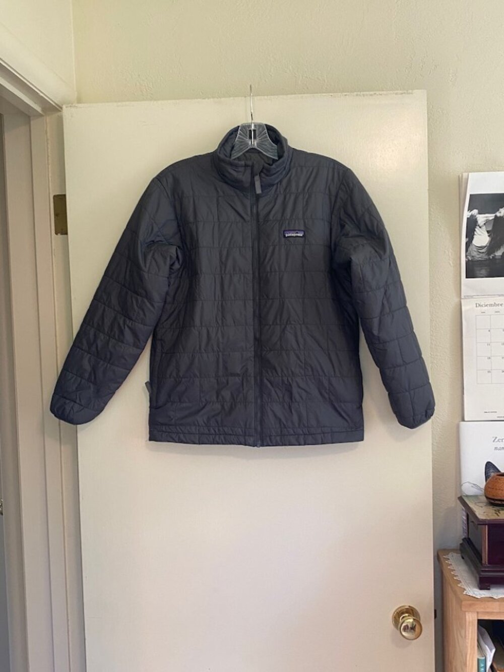 Kids' Nano Puff® Brick Quilt Jacket, Size XL/14, color Forge Grey w/Noble Grey